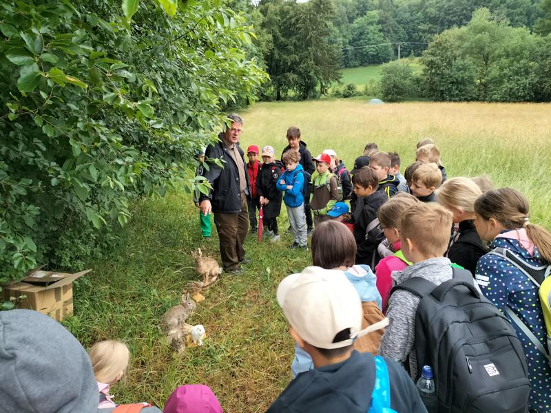 Mit den Jägern im Wald