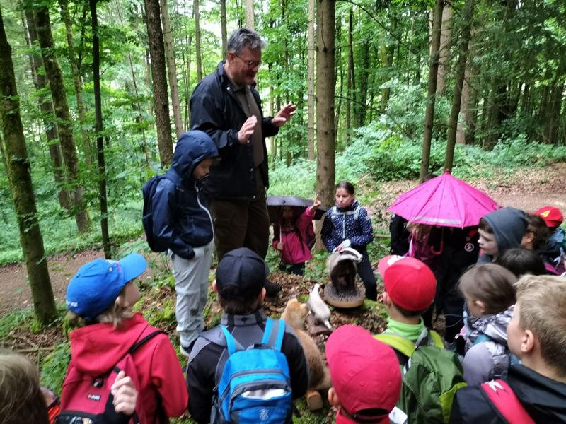 Mit den Jägern im Wald