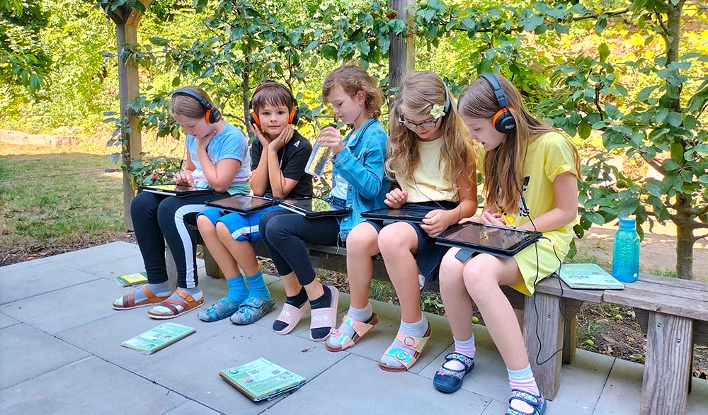 Grünes Klassenzimmer in unserem Schulgarten